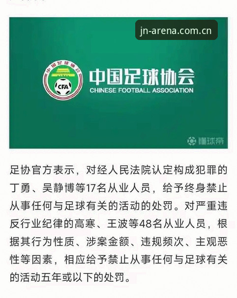 JN江南怎么样教程 中国足协第三批禁足名单vs行业反腐风暴:江南体育入口深入解读足球乱象治理